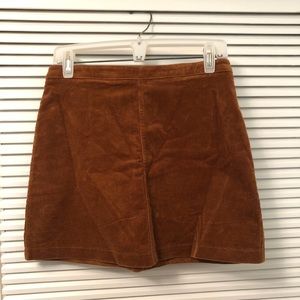 Forever 21 Orange Brown Corduroy Skirt